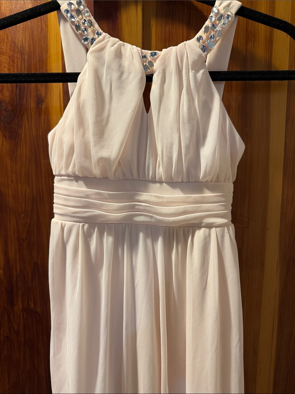 Charming Cream Kids Dress with Embellished Details